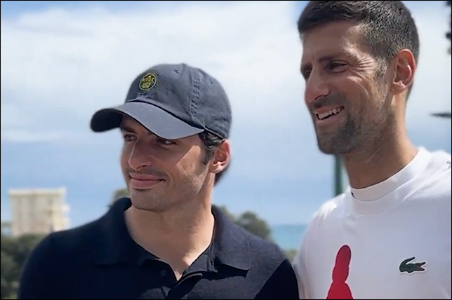 Карлос Сайнс и Новак Джокович