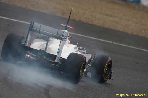 Камуи Кобаяши на тестах в Хересе