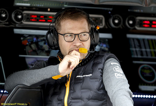 Зак Браун, исполнительный директор McLaren Racing, и Андреас Зайдль, руководитель команды McLaren