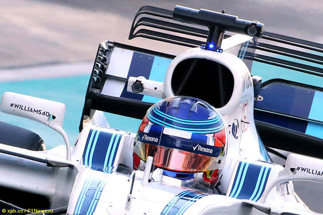 Сергей Сироткин за рулём Williams на тестах в Абу-Даби