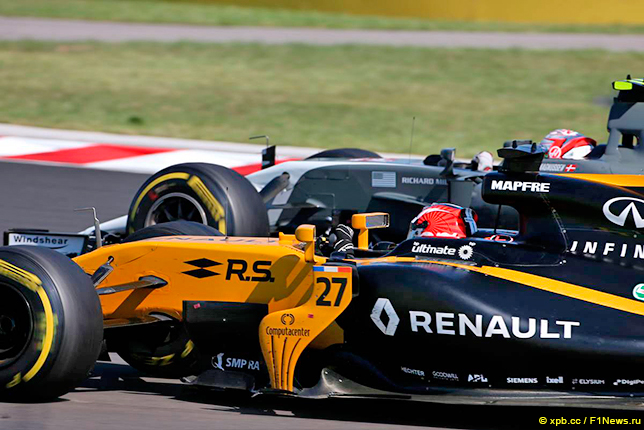 Борьба Нико Хюлкенберга и Кевина Магнуссена на Гран При Венгрии