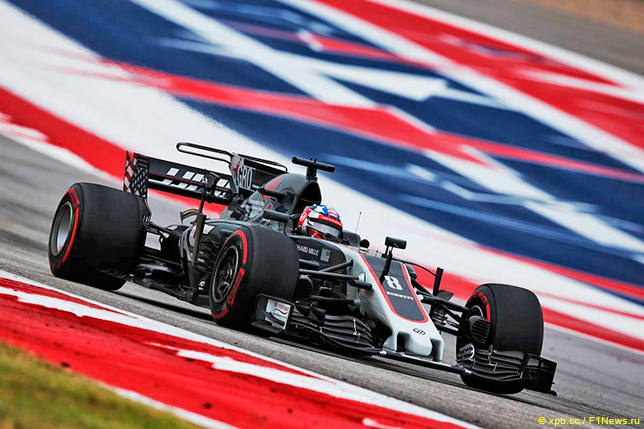 Роман Грожан на трассе в Остине