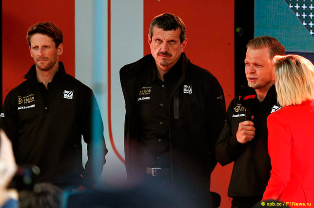 Роман Грожан, Гюнтер Штайнер и Кевин Магнуссен