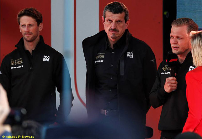 Роман Грожан, Гюнтер Штайнер и Кевин Магнуссен