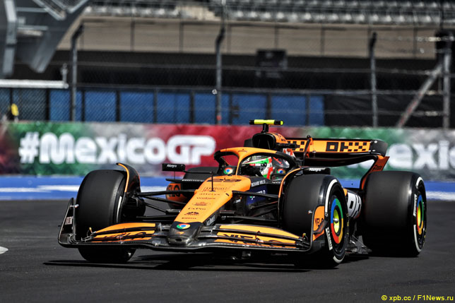 Пато О'Вард за рулём McLaren в Мехико, 2024 год