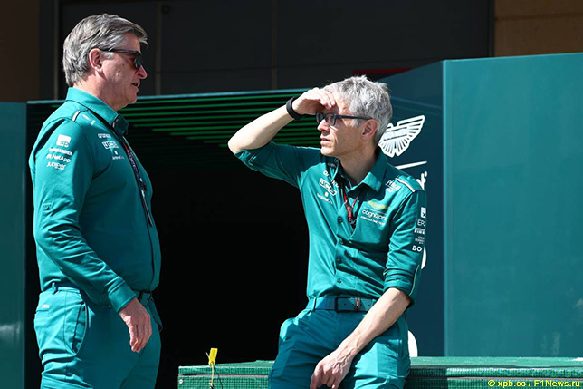 Энди Стивенсон, спортивный директор Aston Martin, и Майк Крак, руководитель команды