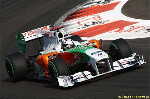 Адриан Сутил на трассе в Абу-Даби