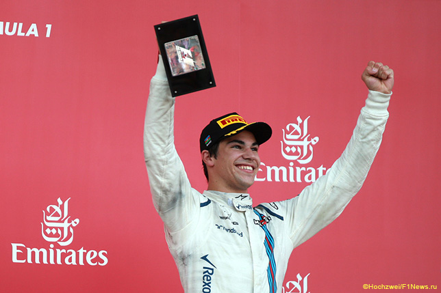 Лэнс Стролл на подиуме в Баку