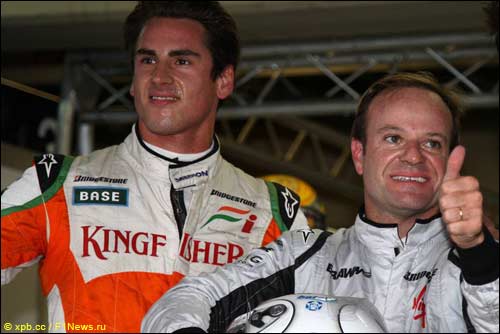 Рубенс Баррикелло и Адриан Сутил