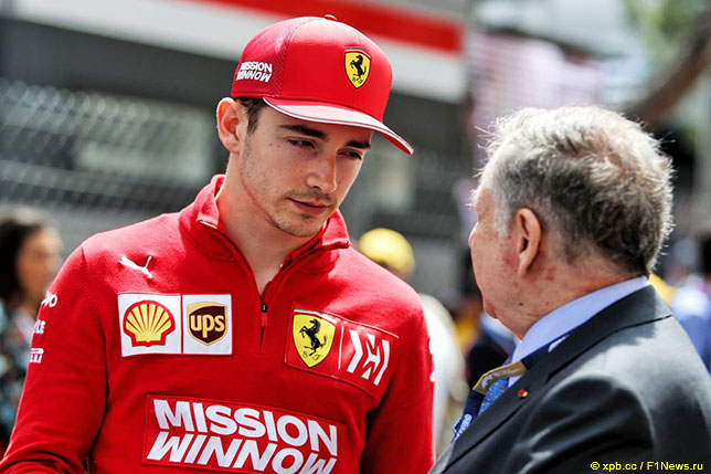 Шарль Леклер и Жан Тодт, президент FIA
