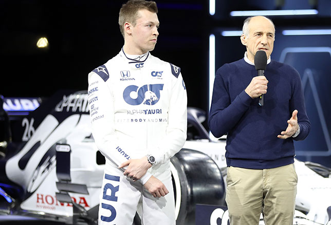 Франц Тост и Даниил Квят на презентации AlphaTauri