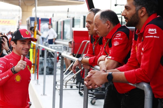 Шарль Леклер, Диего Иоверно, спортивный директор Ferrari и Фредерик Вассёр, фото XPB