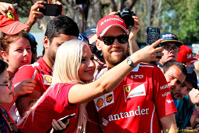 Себастьян Феттель на Гран При Австралии 2017 года