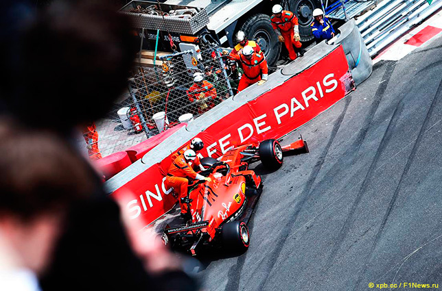 Авария Себастьяна Феттеля в Монако