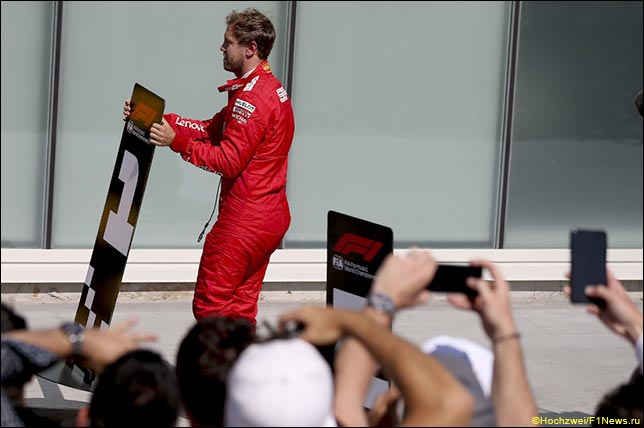 Себастьян Феттель после финиша гонки