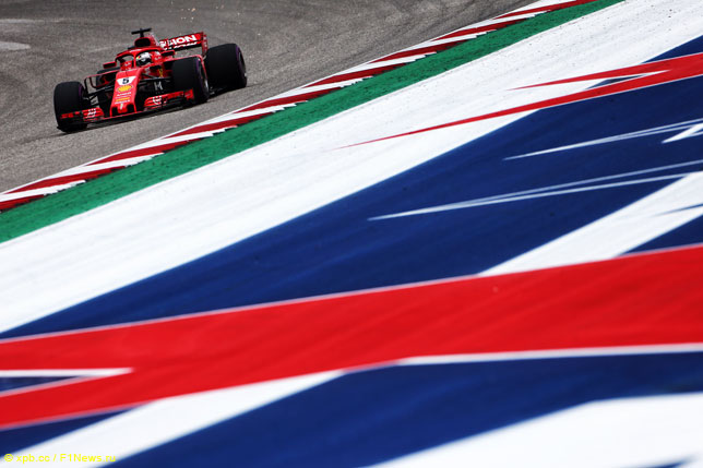 Себастьян Феттель на прошлогоднем Гран При США