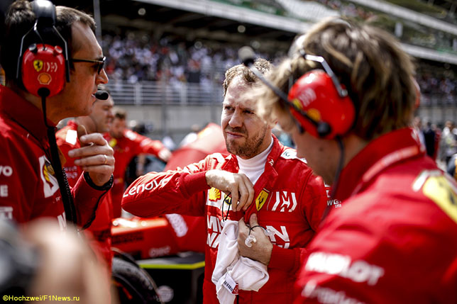 Себастьян Феттель перед стартом Гран При Бразилии