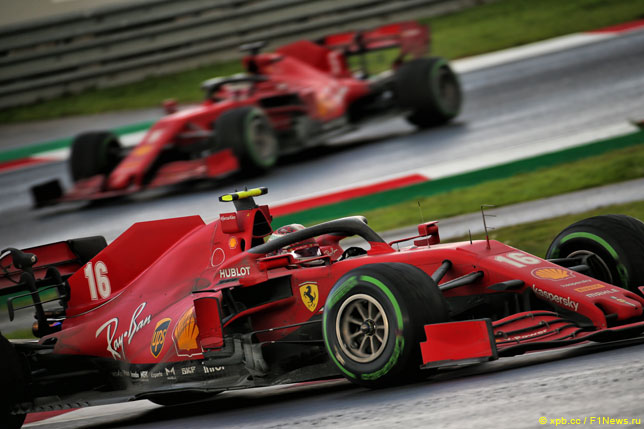 Шарль Леклер и Себастьян Феттель