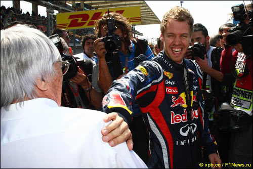 Берни Экклстоун и Себастьян Феттель