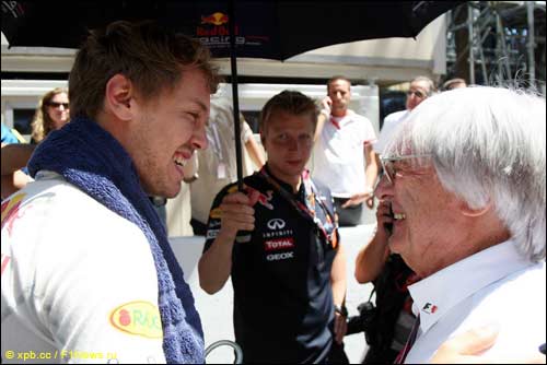 Себастьян Феттель и Берни Экклстоун