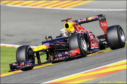 Себастьян Феттель на Гран При Бельгии