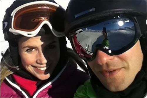 Тимо Глок со своей подругой с Сент-Морице