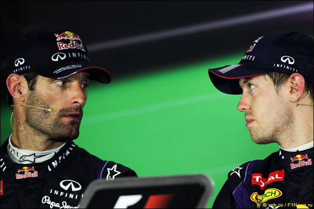 Марк Уэббер и Себастьян Феттель (2013 год)