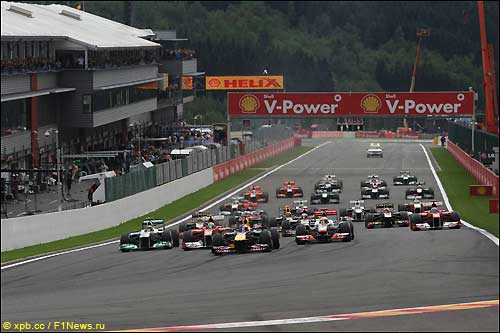 Старт Гран При Бельгии