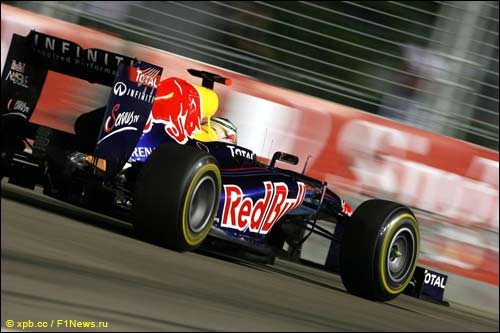 Себастьян Феттель на Гран При Сингапура