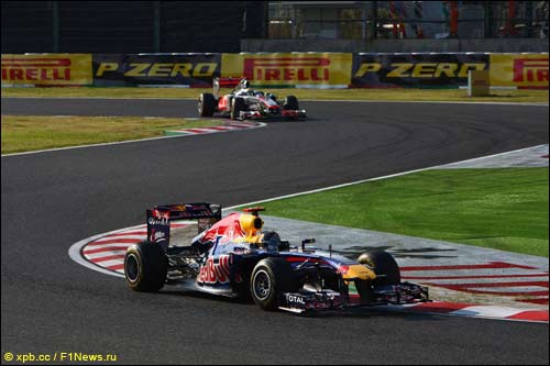 Себастьян Феттель на прошлогоднем Гран При Японии