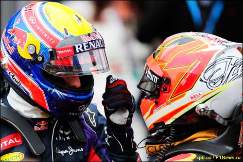 Марк Уэббер и Кими Райкконен