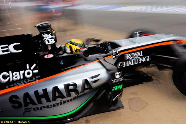 Паскаль Верляйн на тестах Force India