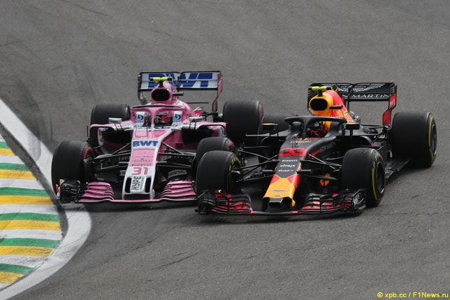 Столкновение Макса Ферстаппена и Эстебана Окона