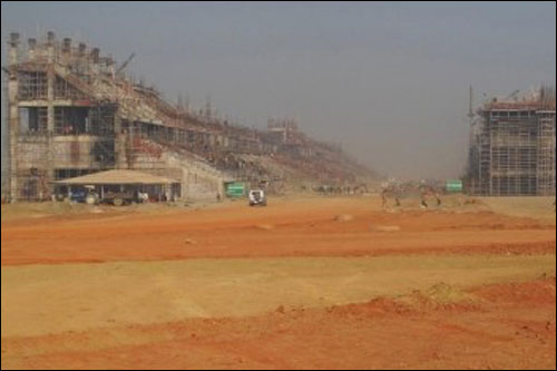 Строительство арены Гран При Индии