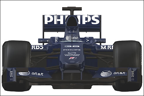 Williams FW31. Вид спереди