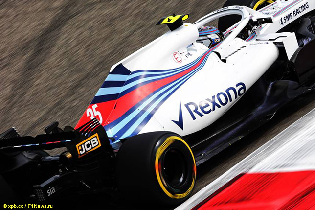 Williams FW41 Сергея Сироткина в Бахрейне