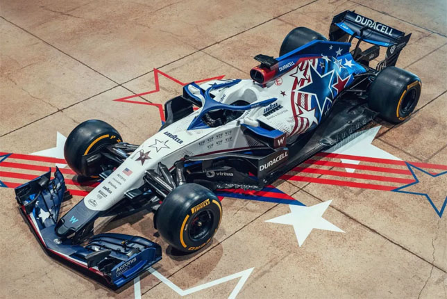 Шоу-кар Williams в специальной «техасской» раскраске