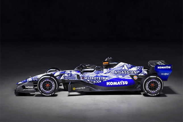 Раскраска машины Williams для предсезонных тестов 2026 года