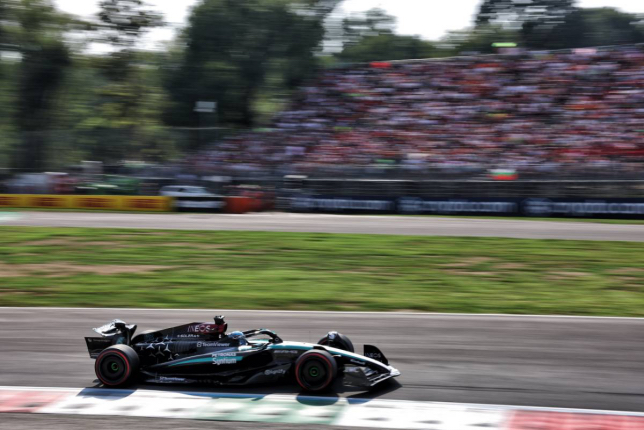 Джордж Расселл на трассе Гран При Италии, 2024 год, фото XPB