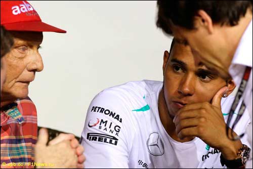 Ники Лауда, Льюис Хэмилтон и Тото Вольфф